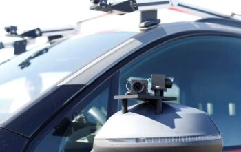 Sensor terlihat dipasang pada kendaraan swakemudia Audi dalam sebuah acara di Willows, California, Amerika Serika, 1 April 2017. ANTARA/REUTERS/Stephen Lam.